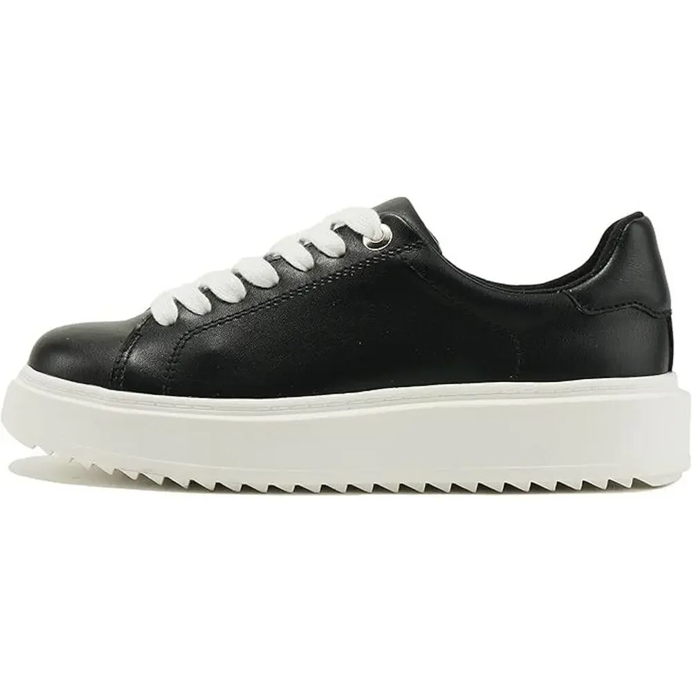 Women’s Platform Sneakers Black Lace Up Cushion Sole Soda Retain-G Size 7.5